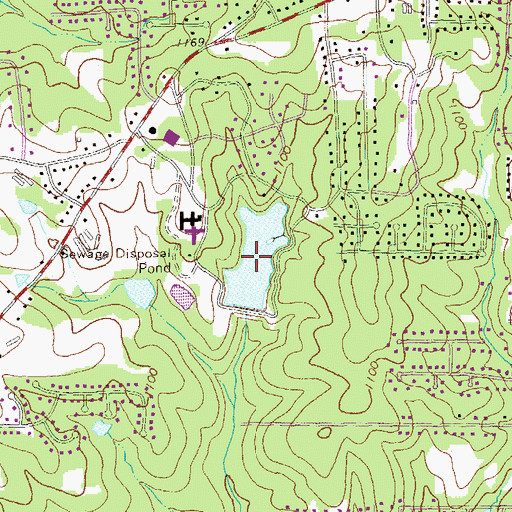 Topographic Map of Lake Sarah Glenn, GA