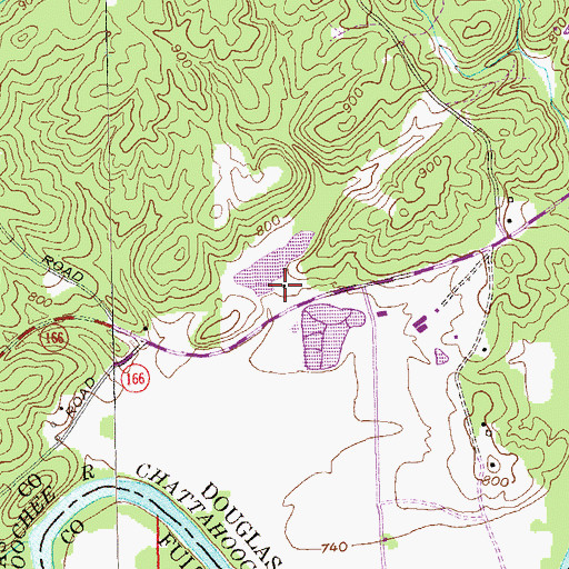 Topographic Map of Patterson Lake Dam, GA