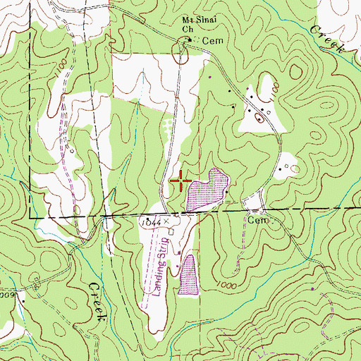 Topographic Map of Green Lake Dam, GA