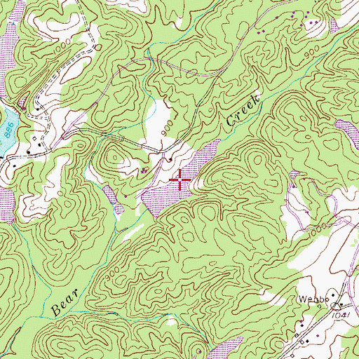 Topographic Map of Anneewakee Lake, GA