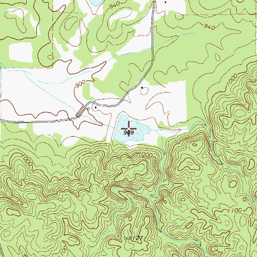 Topographic Map of Lindsey Lake, GA