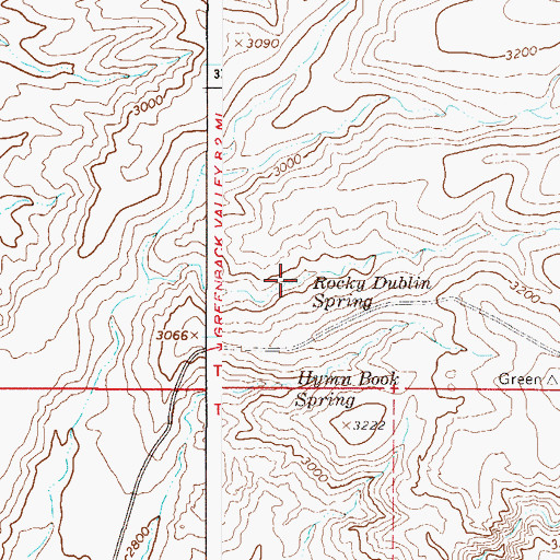 Topographic Map of Rocky Dublin Spring, AZ