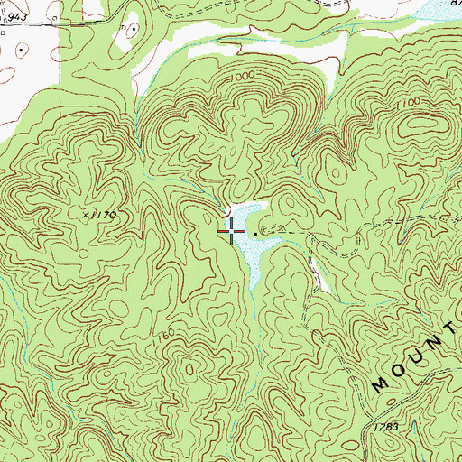 Topographic Map of Hobson Lake Dam, GA
