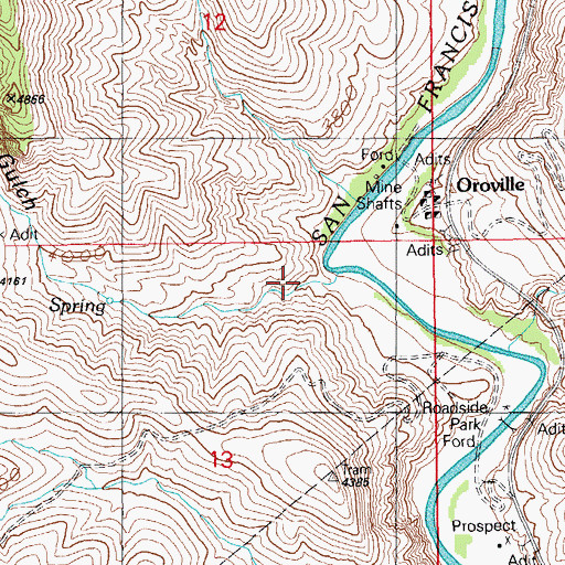 Topographic Map of Rocky Gulch, AZ