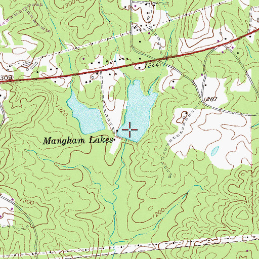 Topographic Map of Mangham Lake East Dam, GA
