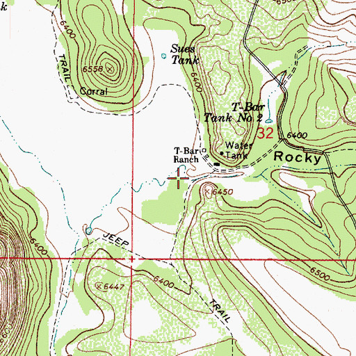 Topographic Map of Rocky Gulch, AZ