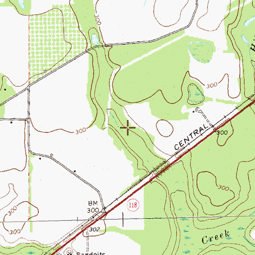 Topographic Map of McCree Lake South, GA