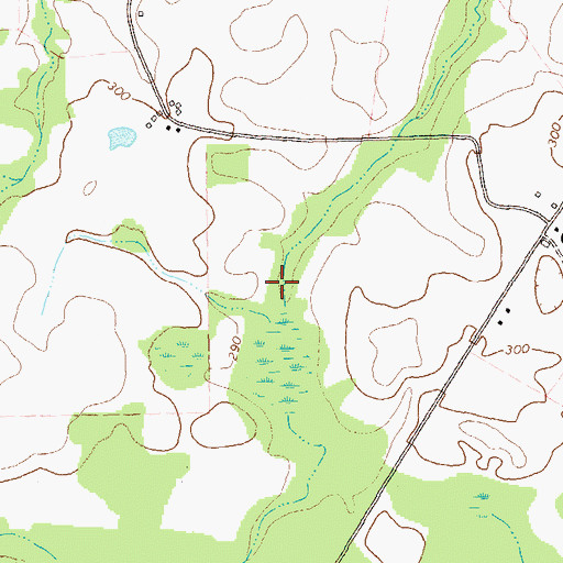 Topographic Map of Kaylor Lake, GA