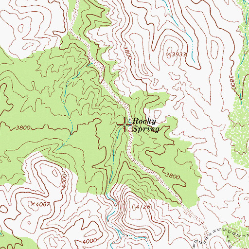 Topographic Map of Rocky Spring, AZ