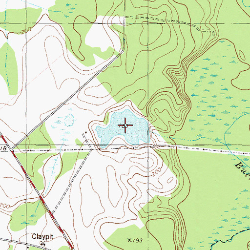 Topographic Map of Davis Lake, GA