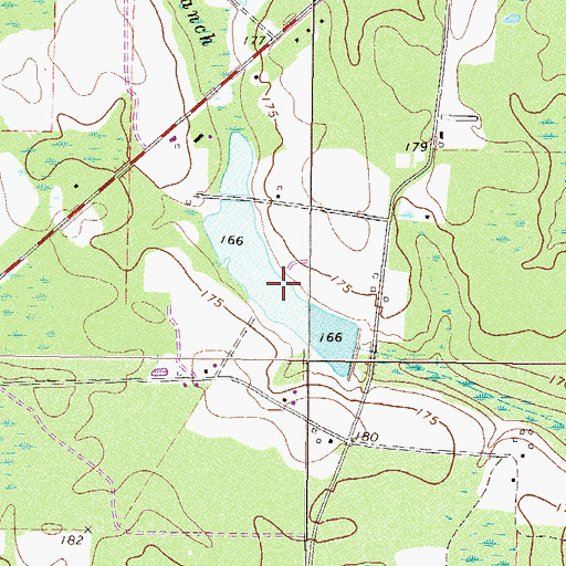 Topographic Map of Mullis Lake, GA