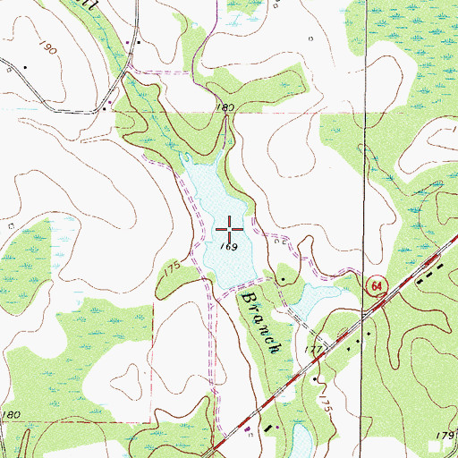 Topographic Map of Jones Lake, GA