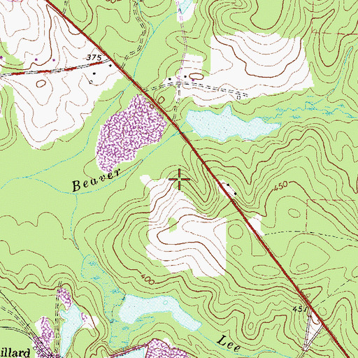 Topographic Map of Lindsey Lake Dam, GA