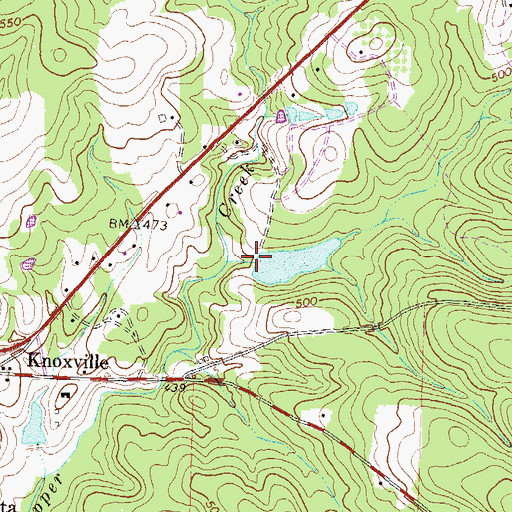Topographic Map of Hortman Lake Dam, GA