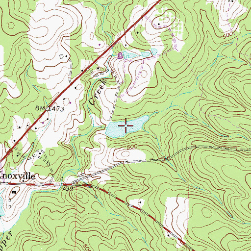 Topographic Map of Hortman Lake, GA