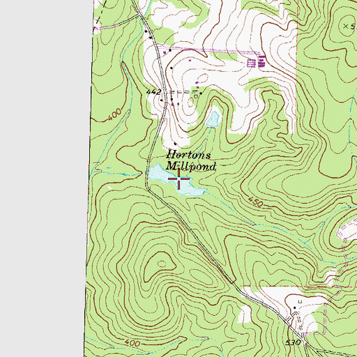 Topographic Map of Hortons Millpond, GA