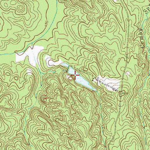 Topographic Map of Walker Lake Dam, GA