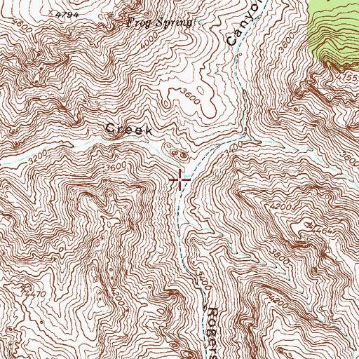 Topographic Map of Rogers Canyon, AZ