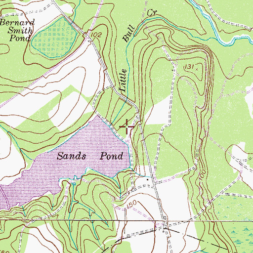 Topographic Map of Evans County Public Lake, GA