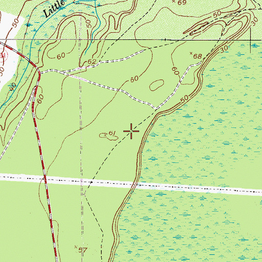 Topographic Map of Gartrell Lake, GA