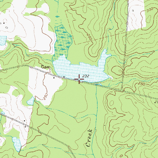Topographic Map of General Land Corporation Lake Dam, GA