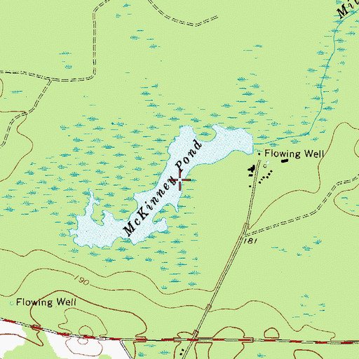 Topographic Map of McKinney Pond Dam, GA