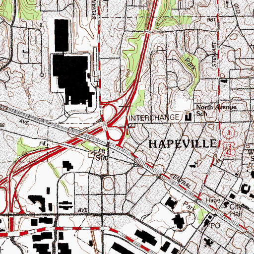 Topographic Map of Walker Lake Dam, GA