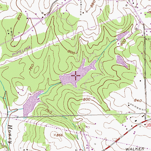Topographic Map of Josephs Lake, GA