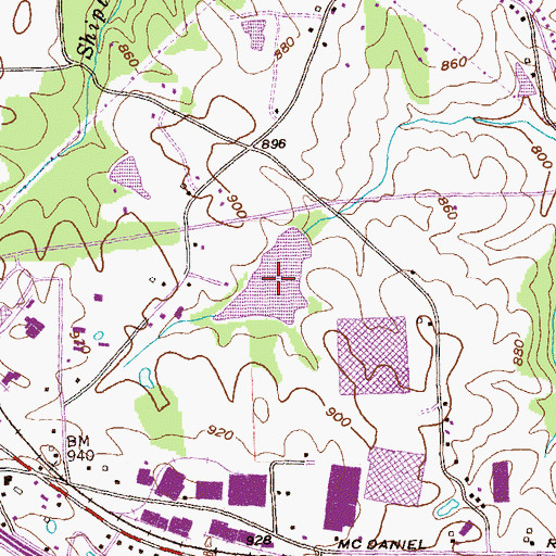 Topographic Map of Lees Lake, GA
