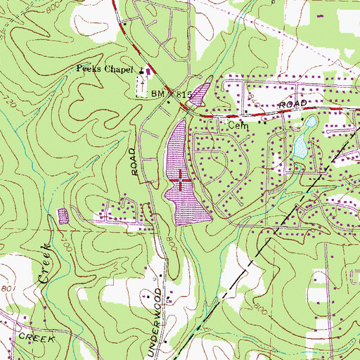 Topographic Map of Salem Lake, GA