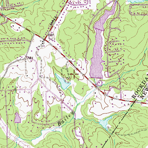 Topographic Map of Meadow Brook Dam, GA