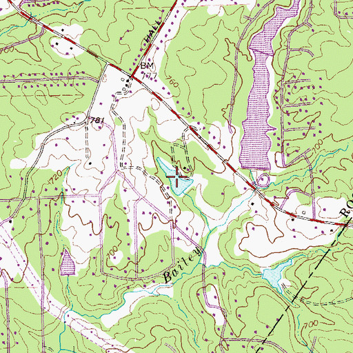 Topographic Map of Dickson Lake, GA