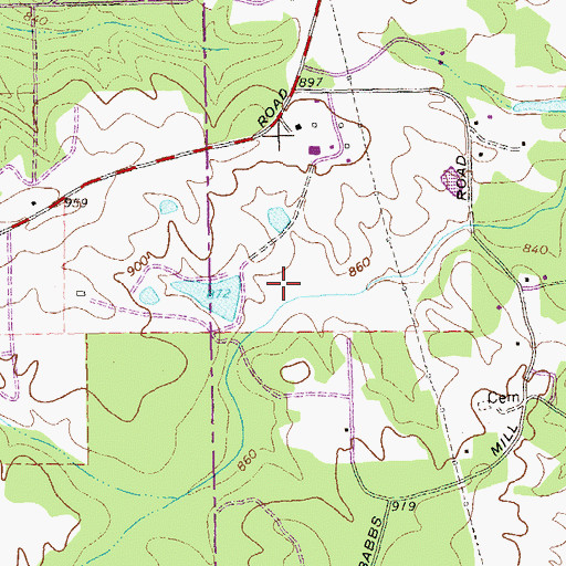 Topographic Map of Schinder Dam, GA