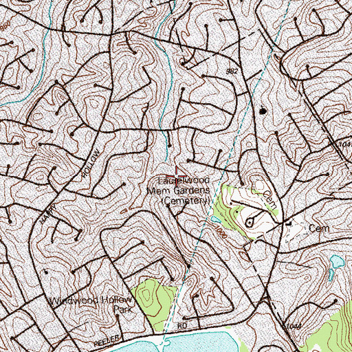 Topographic Map of DeKalb County Water Works Dam, GA