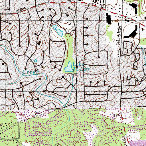 Topographic Map of Lake To-Lani Dam, GA
