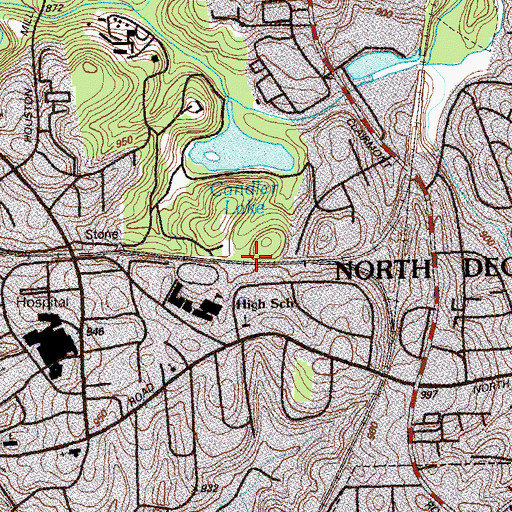 Topographic Map of Chandler Dam, GA