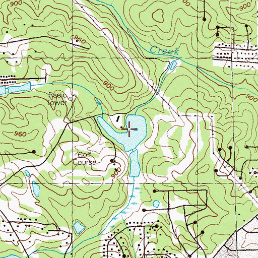 Topographic Map of Mystery Valley Lake, GA