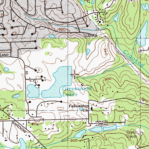 Topographic Map of Henson Dam, GA