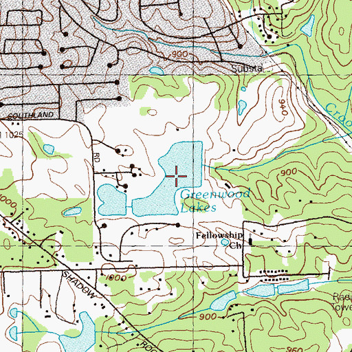Topographic Map of Henson Lake, GA