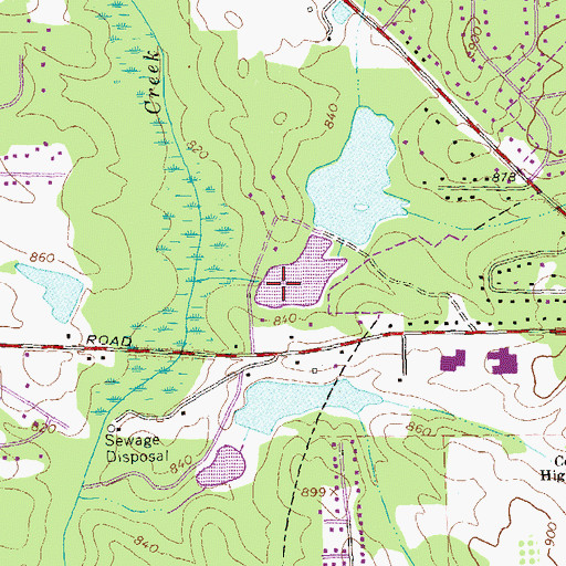 Topographic Map of Walker Dam, GA