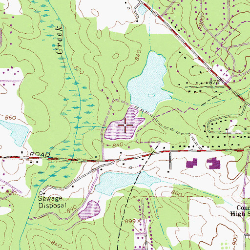 Topographic Map of Walker Lake, GA