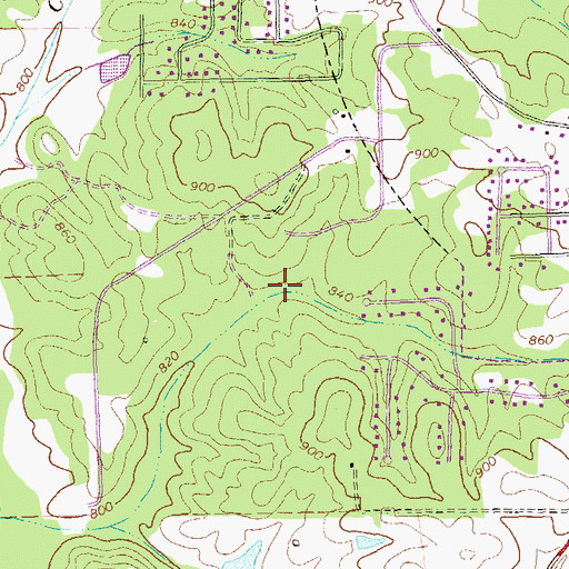 Topographic Map of Fowler Lake Dam, GA