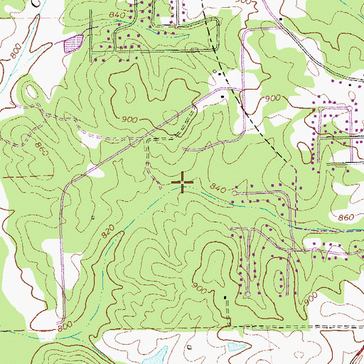 Topographic Map of Fowler Lake, GA