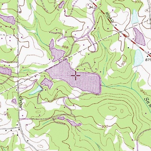 Topographic Map of Pinley Lake, GA