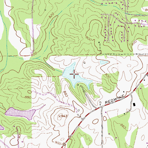 Topographic Map of Fowler Lake, GA