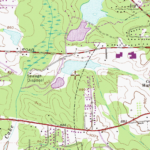 Topographic Map of Pye Lake, GA