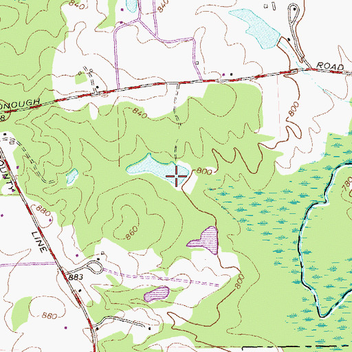 Topographic Map of Fievet Lake Dam, GA