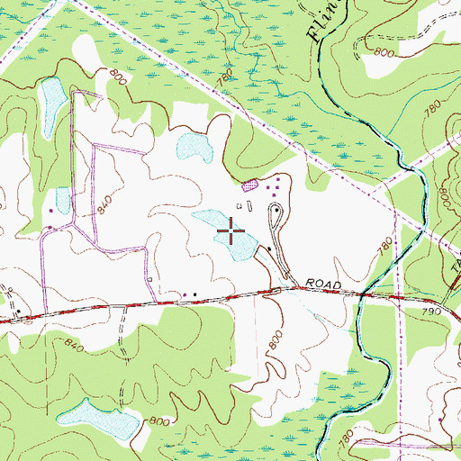 Topographic Map of Thames Lake, GA