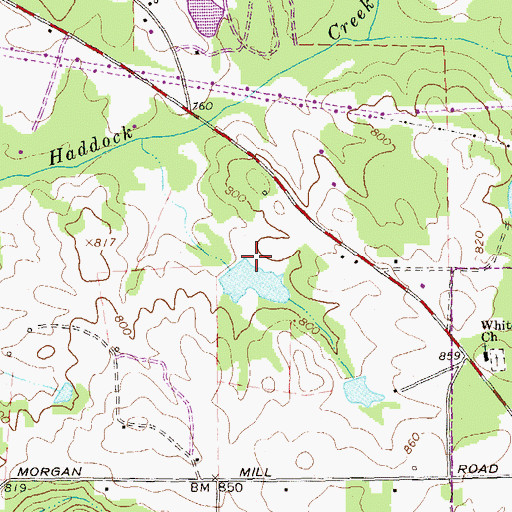 Topographic Map of Wyyatt-Grey Lake Dam, GA
