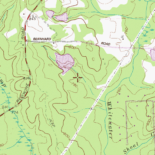 Topographic Map of Brown Lake, GA